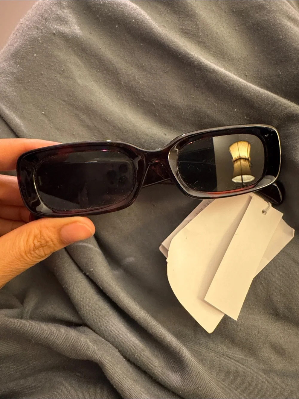 Women's Rectangular Frame Sunglasses - Black